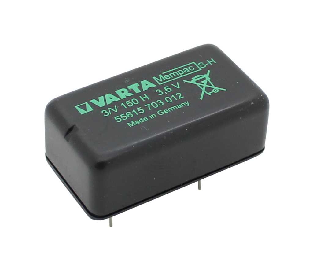 Bild von Varta Mempac 3/V150H 3,6V 150mAh ++-- passend für VARTA 55615703012