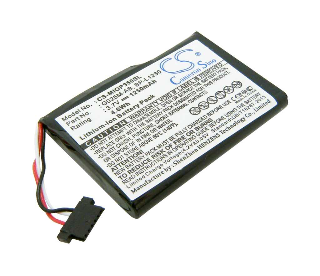 Bild von PDA-Akku LiIon 3,7V 1250mAh ersetzt Mitac 027260E0C