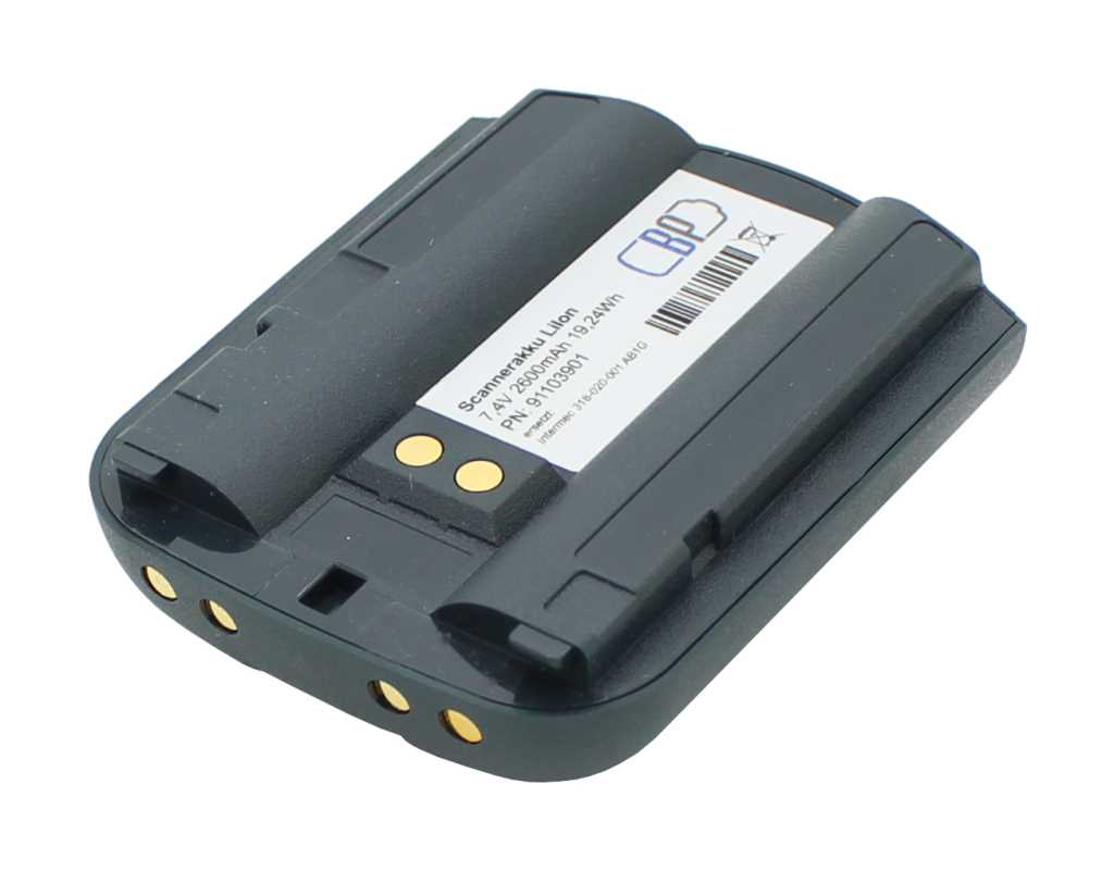 Bild von Scannerakku LiIon 7,4V 2600mAh ersetzt Intermec 318-020-001 AB1G