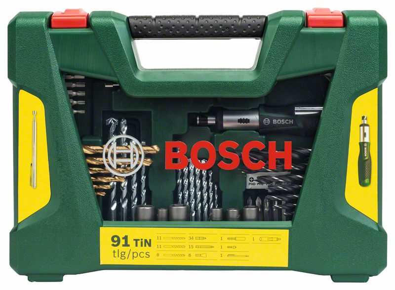 Bild von Varta Recharge Accu Power Aktionspaket inkl. Bosch V-Line 91 tlg. TiN Bohrer & Bit Set Paket