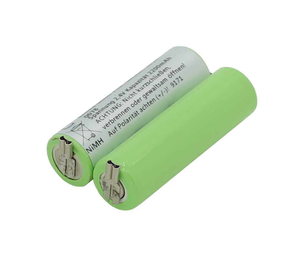 Bild von Rasiererakku NiMH 2,4V 2200mAh mit Faston-Anschluß 2,8mm passend für Moser 1854-0078