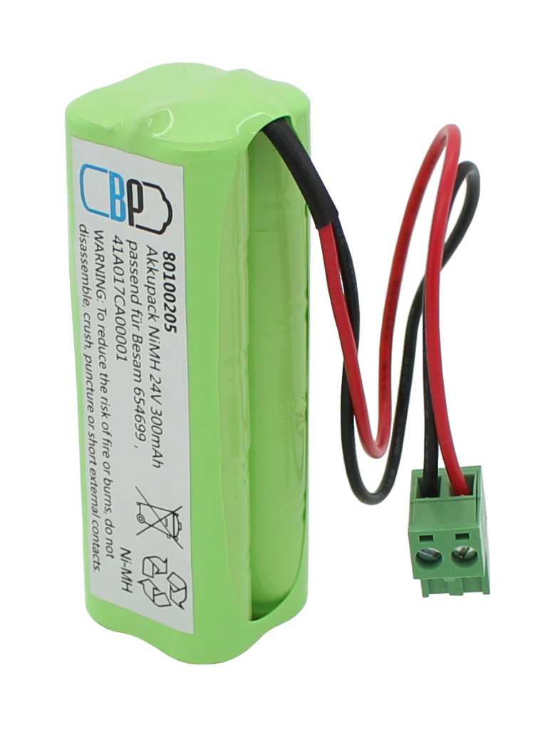 Bild von Akku für Türsteuerung NiMH 24V 300mAh ersetzt Besam 654699