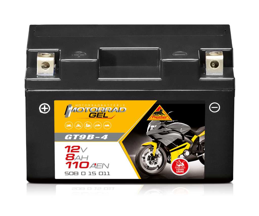 Bild von Panther Motorrad Gel 50815 12V 8Ah 110A (EN) ETN-Nummer 508 0 15 011, DIN Nummer 50815, Japan-Nr. GT9B-4, YT9B-4