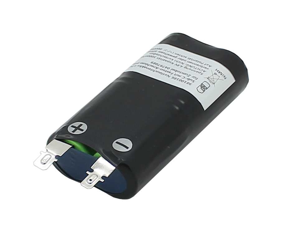 Bild von Notleuchtenakku NiMH 4,8V 3000mAh L2x2 Sub-C mit Faston-Anschluss passend für Zumtobel 04797089