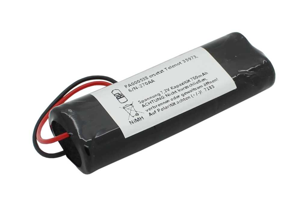 Bild von Akkupack NiMH 7,2V 750mAh L2x3 GP75AAH mit 100mm Kabel ersetzt Telenot 6/N-270AA