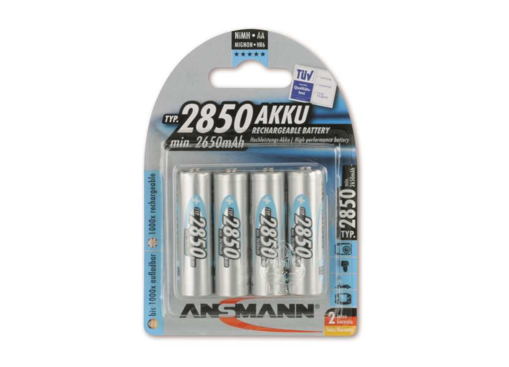 Bild von Ansmann NiMH-Akku Typ 2850 Mignon 2650mAh 5035212 4er-Blister