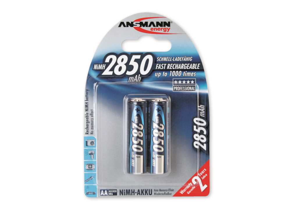 Bild von Ansmann NiMH-Akku Typ 2850 Mignon 2650mAh 5035202 2er Blister