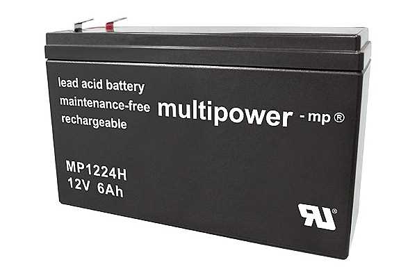 Bild von Multipower MP1224H 12V 6Ah High Rate hochstromfähig ersetzt Panasonic UP-VWA1232P1