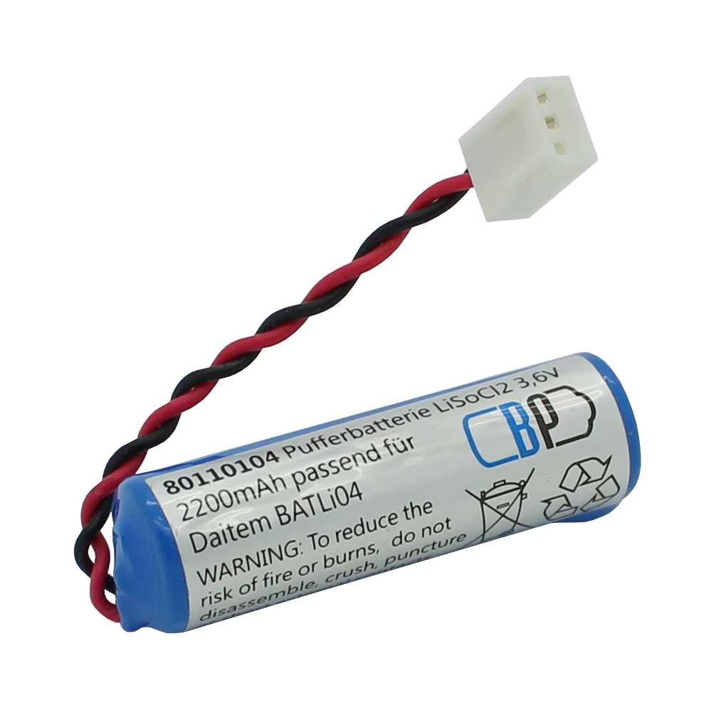 Bild von Pufferbatterie LiSoCl2 3,6V 2000mAh passend für DAITEM ST254