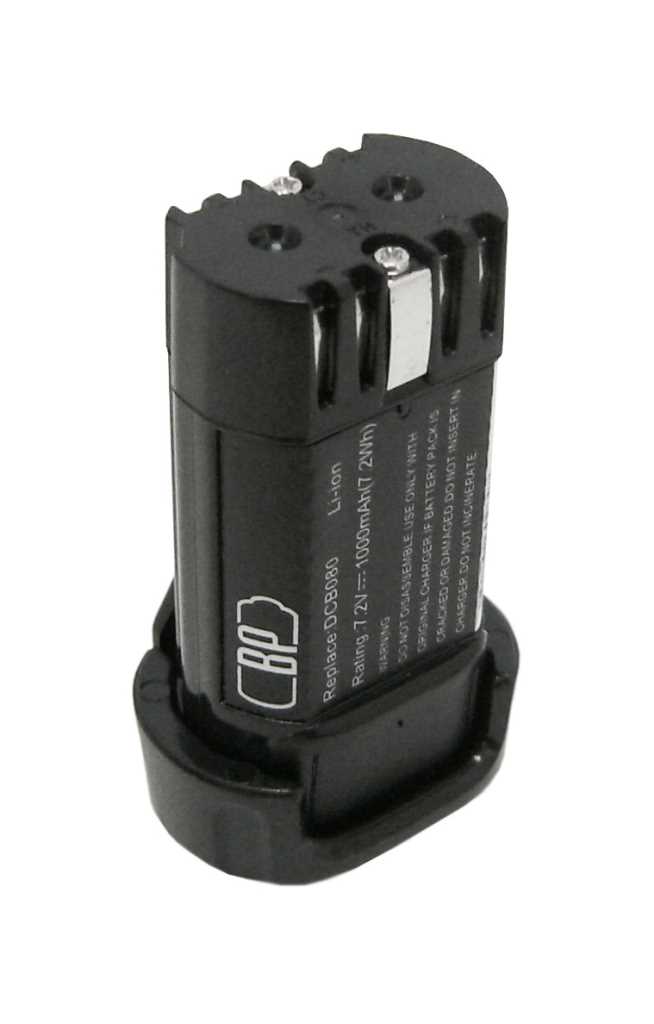 Bild von Werkzeugakku LiIon 7,2V 1Ah ersetzt Dewalt DCB080