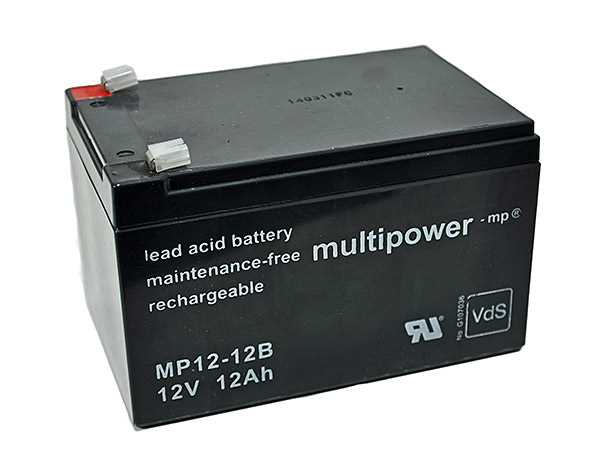 Bild von Multipower MP12-12B 12V 12Ah 6,3mm Faston