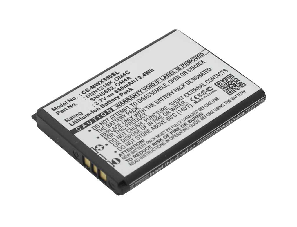 Bild von Handyakku LiIon 3,7V 650mAh ersetzt Motorola SNN1218K