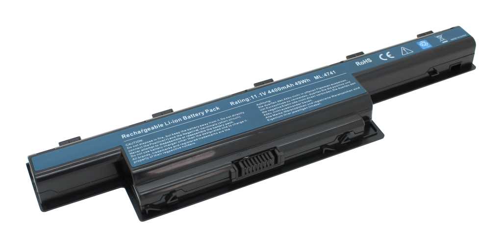 Bild von Laptopakku LiIon 10,8V 5200mAh ersetzt Acer AS10D41