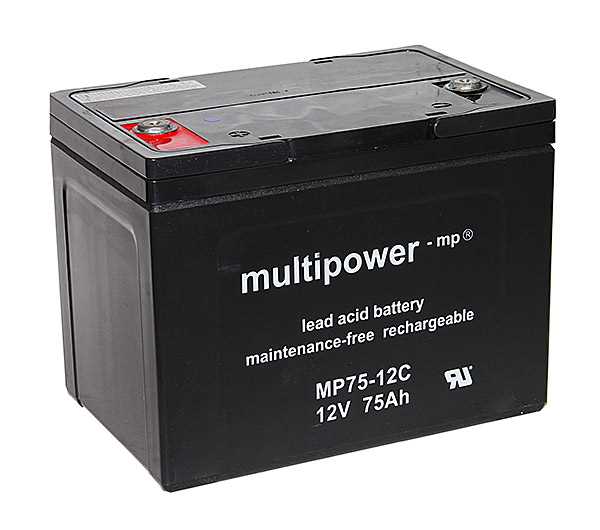 Bild von Multipower MP75-12C 12V 75Ah zyklenfest passend für Lecson HS-915