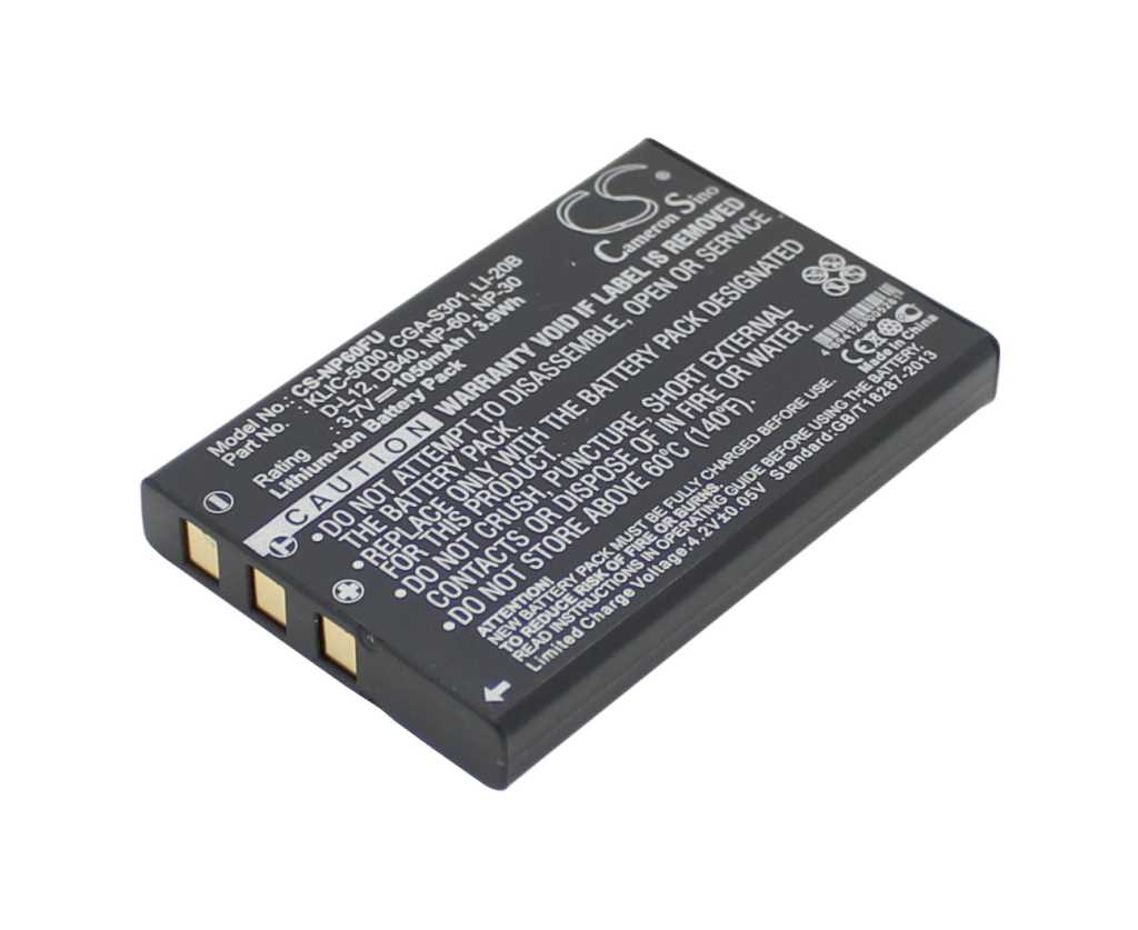 Bild von Digicam-Akku LiIon 3,7V 1050mAh ersetzt BenQ NP-60